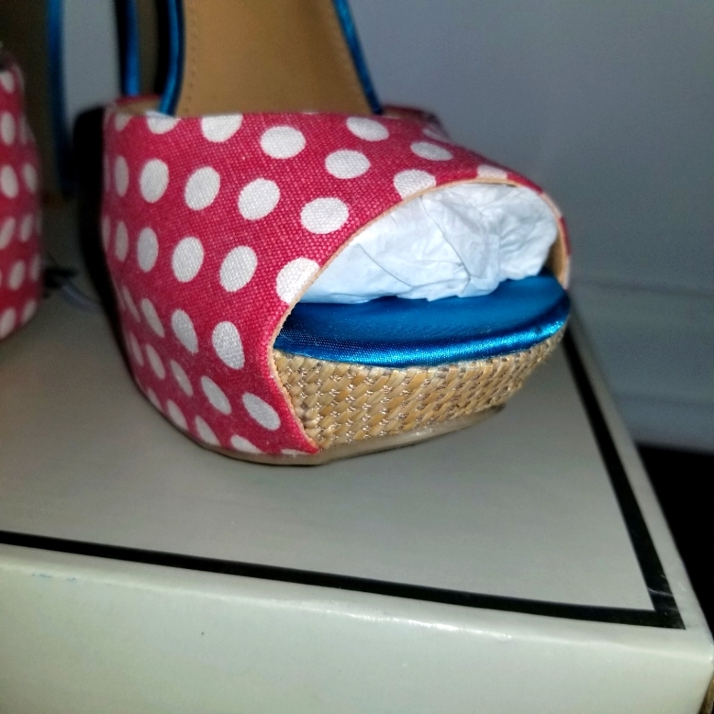 Platform Polka Dot Heels - Picture 2 of 4